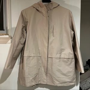 Oak + Fort Lightweight Lined Jacket in Beige